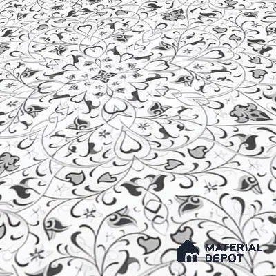 Moroccans Wall & Floor Tile TL 07247 Eternal Bloom 1 ft x 1 ft Ceramic Matte Finish - 9 mm  | 2 mm Spacer is Mandatory | Suitable For Bathroom, Kitchen, Dining Area | Please Expect a Slight Variation of Pattern (Sample)